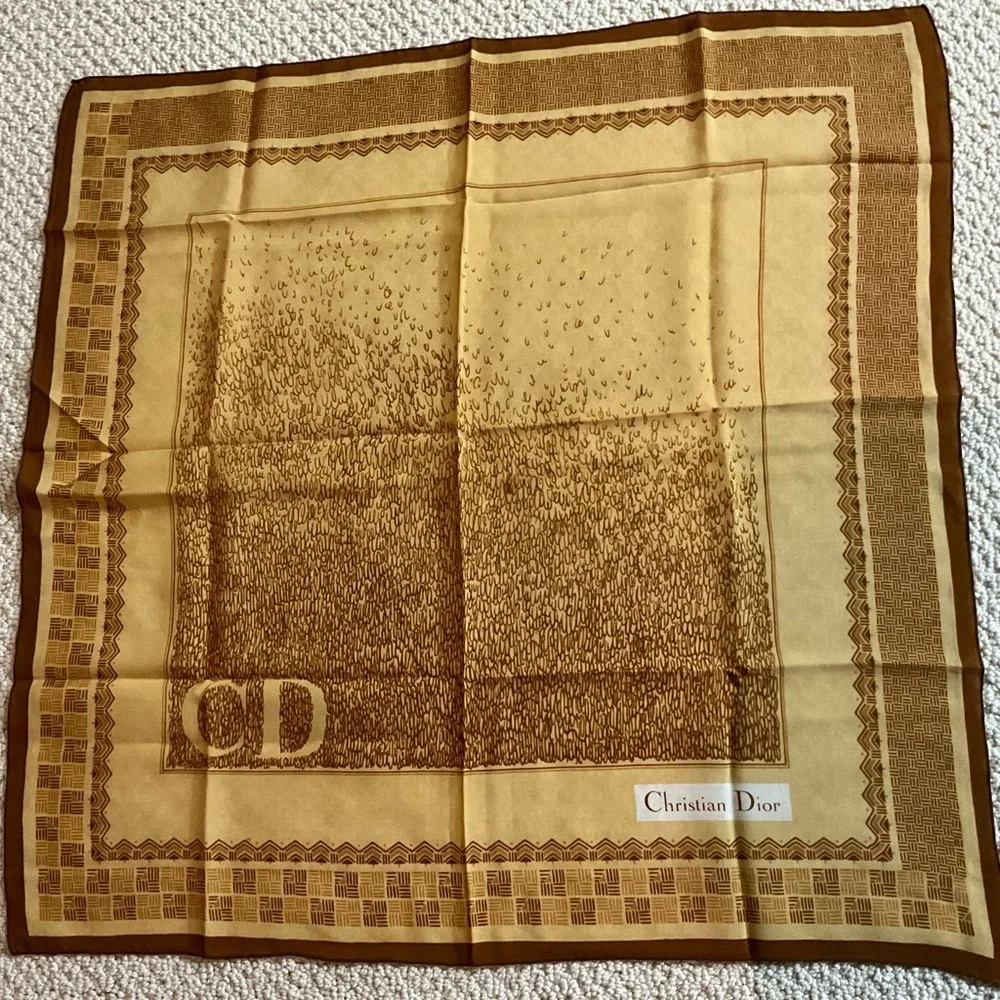 Christian Dior Vintage Patterned Scarf Authenticated